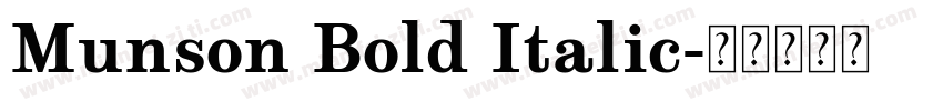 Munson Bold Italic字体转换